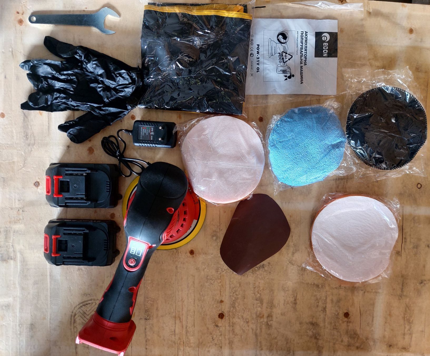 Акумуляторна полірувальна машина Edon POW-21V OL (Безщіткова) - Зображення 4