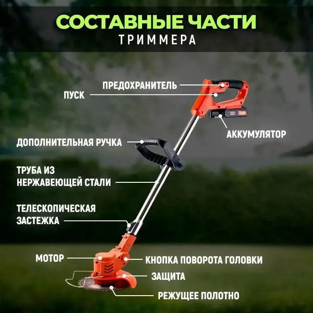 Тример акумуляторний EDON AGT-12 - Зображення 5