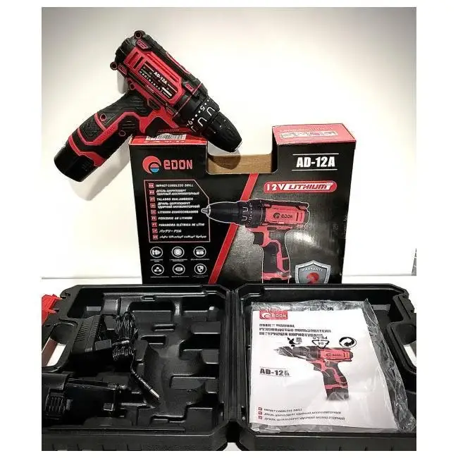 Акумуляторний шуруповерт Edon AD-12A - Зображення 4