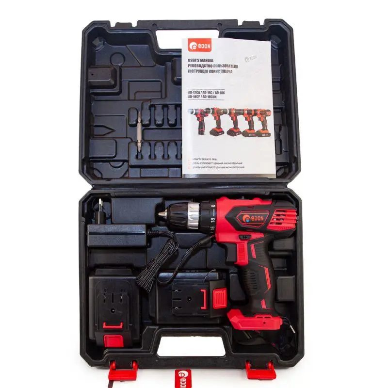 Акумуляторний шуруповерт Edon AD-18C - Зображення 5