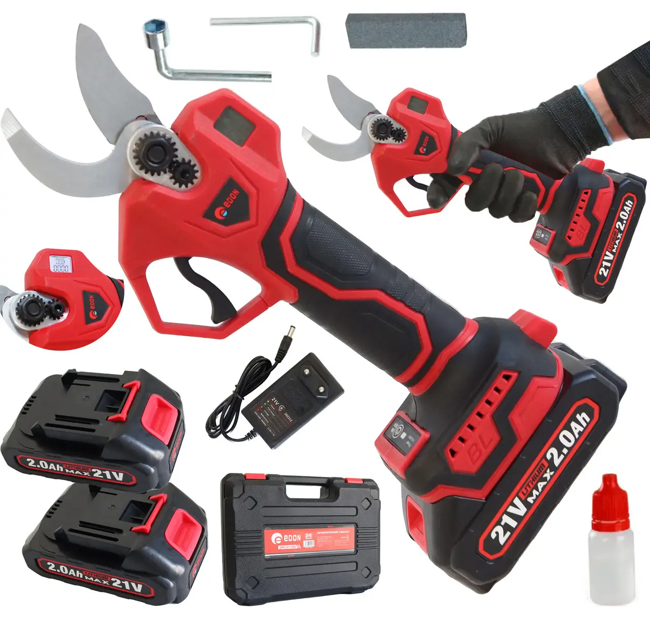 Акумуляторний секатор EDON UPS-21/100 - Зображення 6