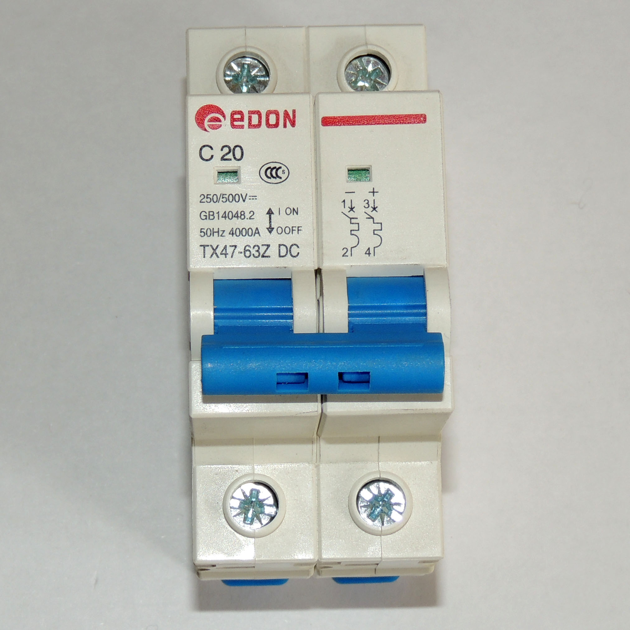 Автоматический выключатель TX47-63Z DC 20A C, 250/500V== (опт - дзвоніть) - Зображення 3