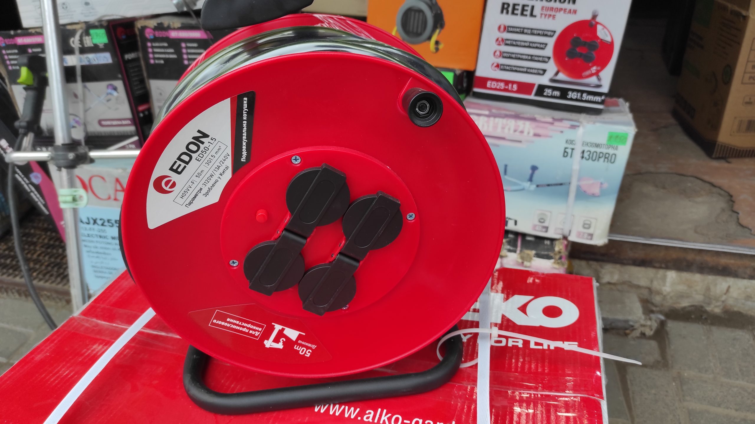 Подовжувач на котушці Edon ED25-1,5 ED50-1,5 (Переноска) 25м, 50м - Зображення 7