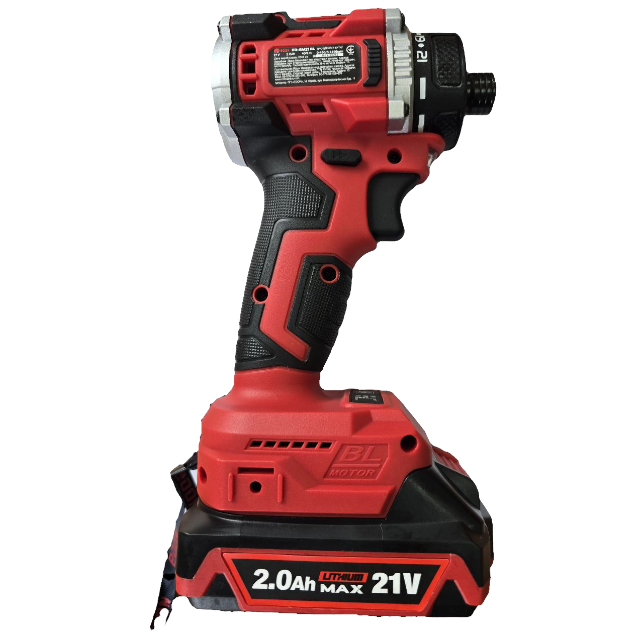 Аккумуляторный бесщеточный шуруповёрт EDON ED-SM21 BL (без патрона)