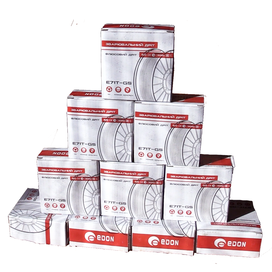 Флюсовий зварювальний дріт для зварювання без газу 0,8 мм 1 кг EDON