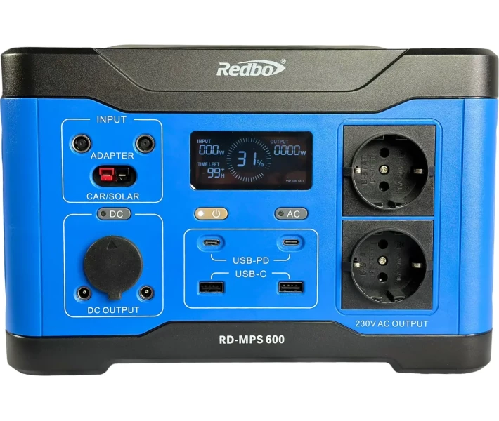 Зарядний пристрій із акумулятором Redbo MPS-600 Portable Power Station - Зображення 2