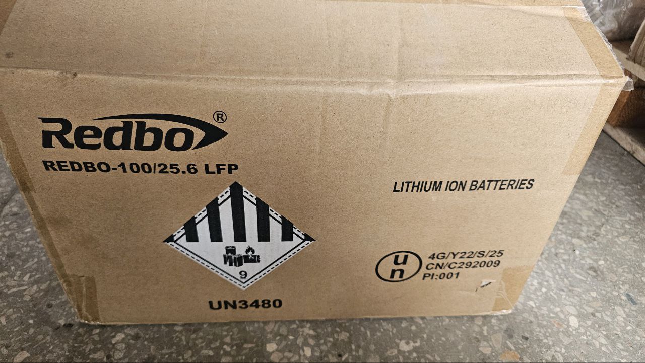 Аккумулятор LiFePO₄ REDBO-QGL-B-C 25.6V 100Ah - Зображення 6