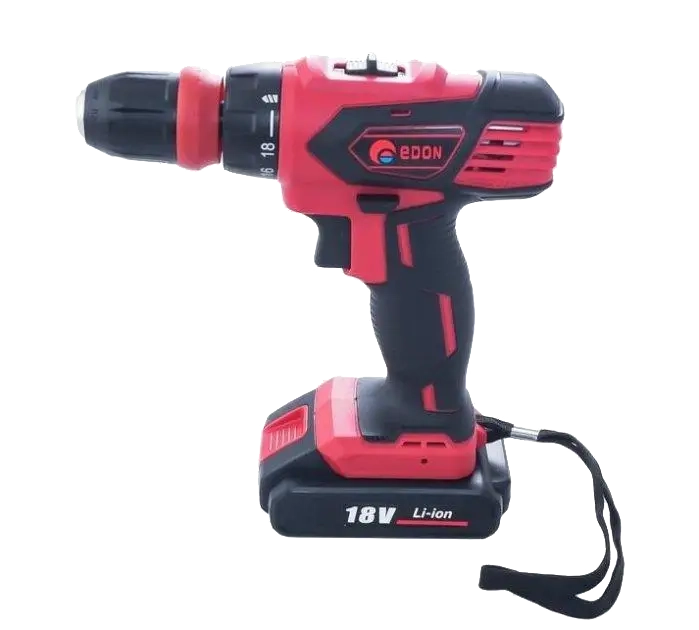 Дриль-шуруповерт акумуляторний з набором насадок Edon AD-18CUNK OL+ кейс (18 В, 2 шт АКБ)