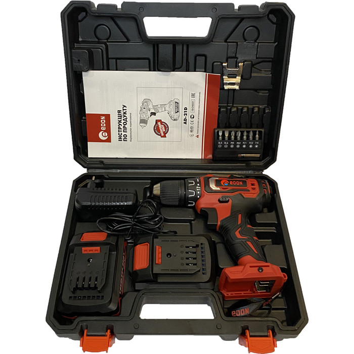 Акумуляторний шуруповерт Edon AD-21D - Зображення 6