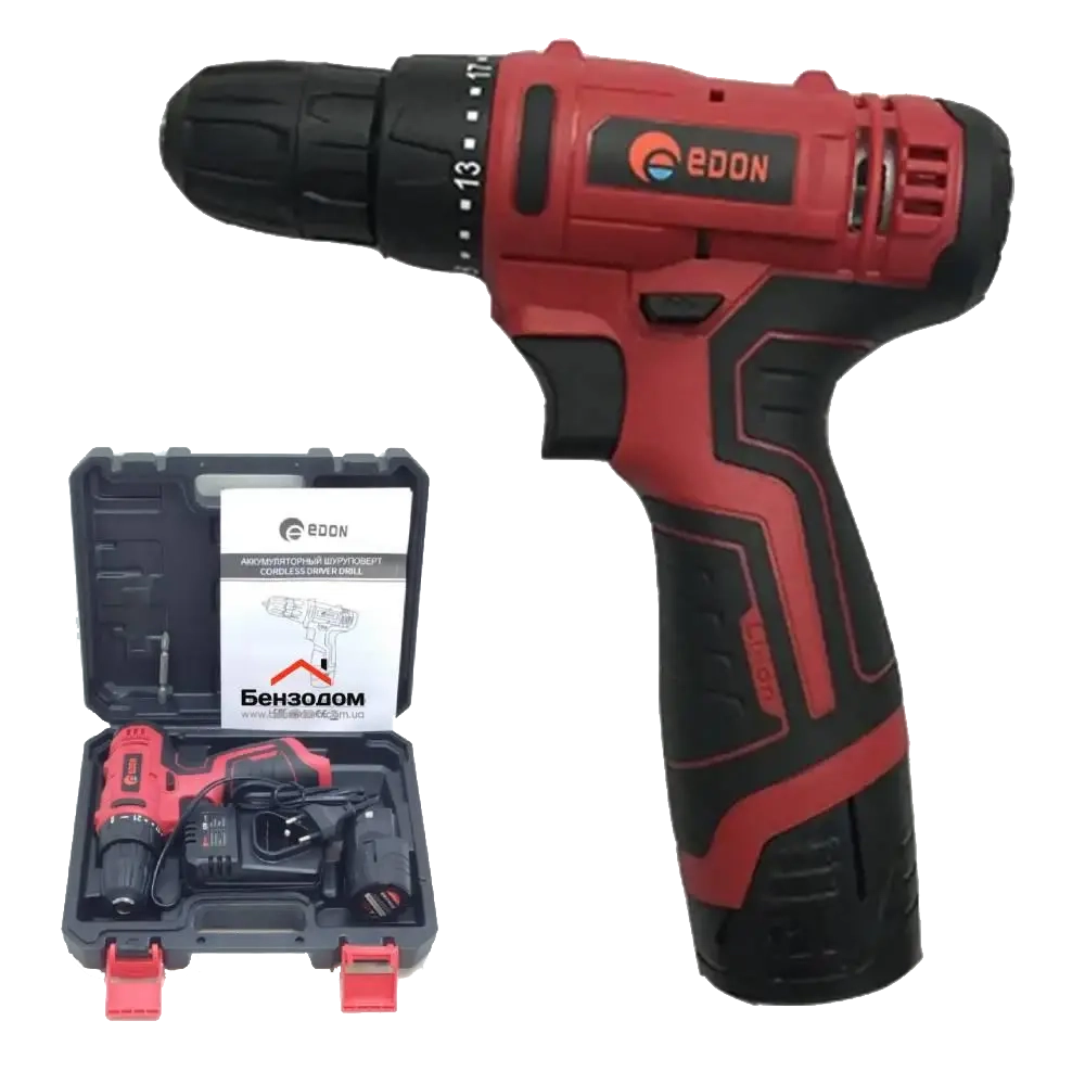 Дриль-шуруповерт акумуляторний Edon ED-1201