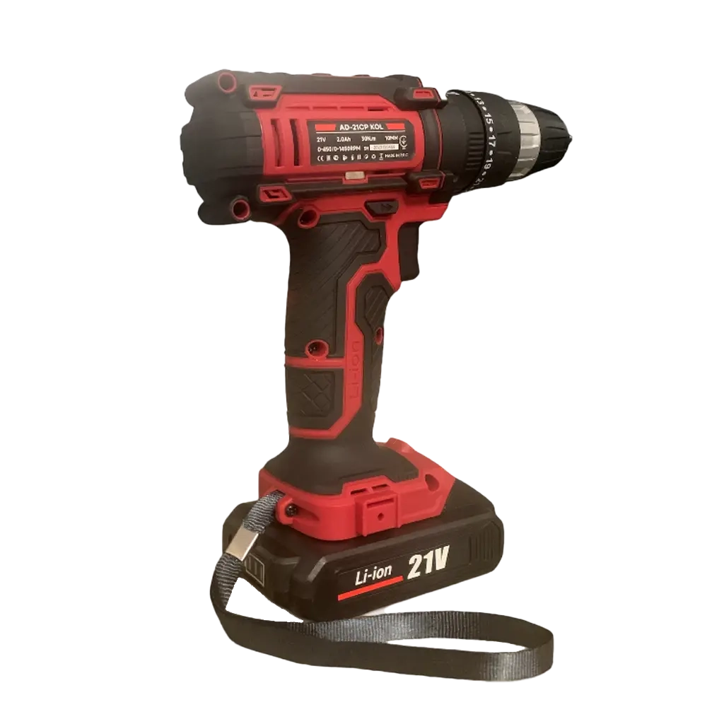 Дриль-шуруповерт акумуляторний з набором насадок Edon AD-21CPK OL+ кейс (21 В, 2 шт АКБ)