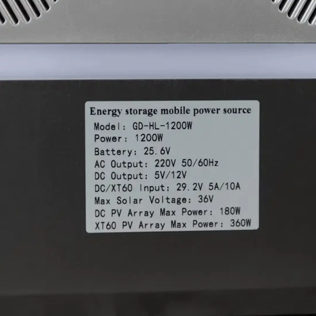 Портативна електростанція GDsuper GD-HL-1200W-24В - Зображення 7