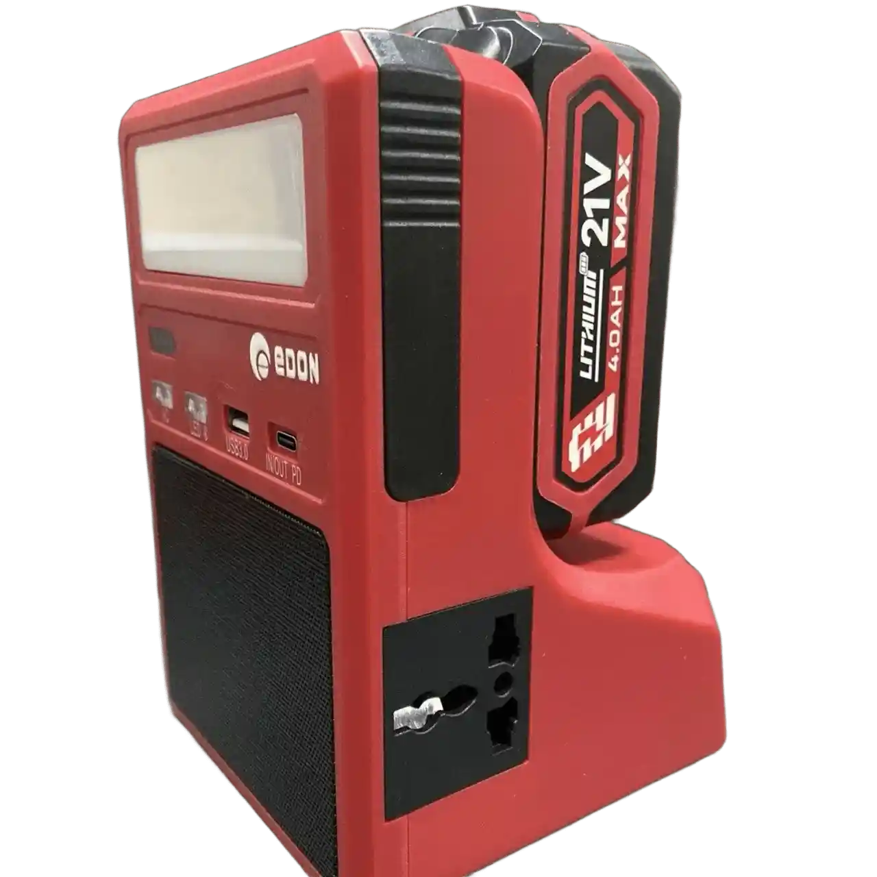 Инвертор аккумуляторный Edon ED-NB21/300B, 300 Вт, для батарей Makita 18В, с Bluetooth и динамиком