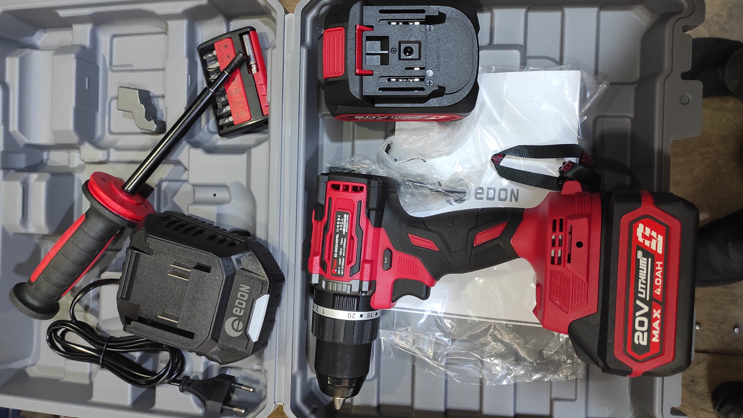 Аккумуляторный бесщеточный ударный шуруповёрт EDON ED-DN20/90PBL - Зображення 5