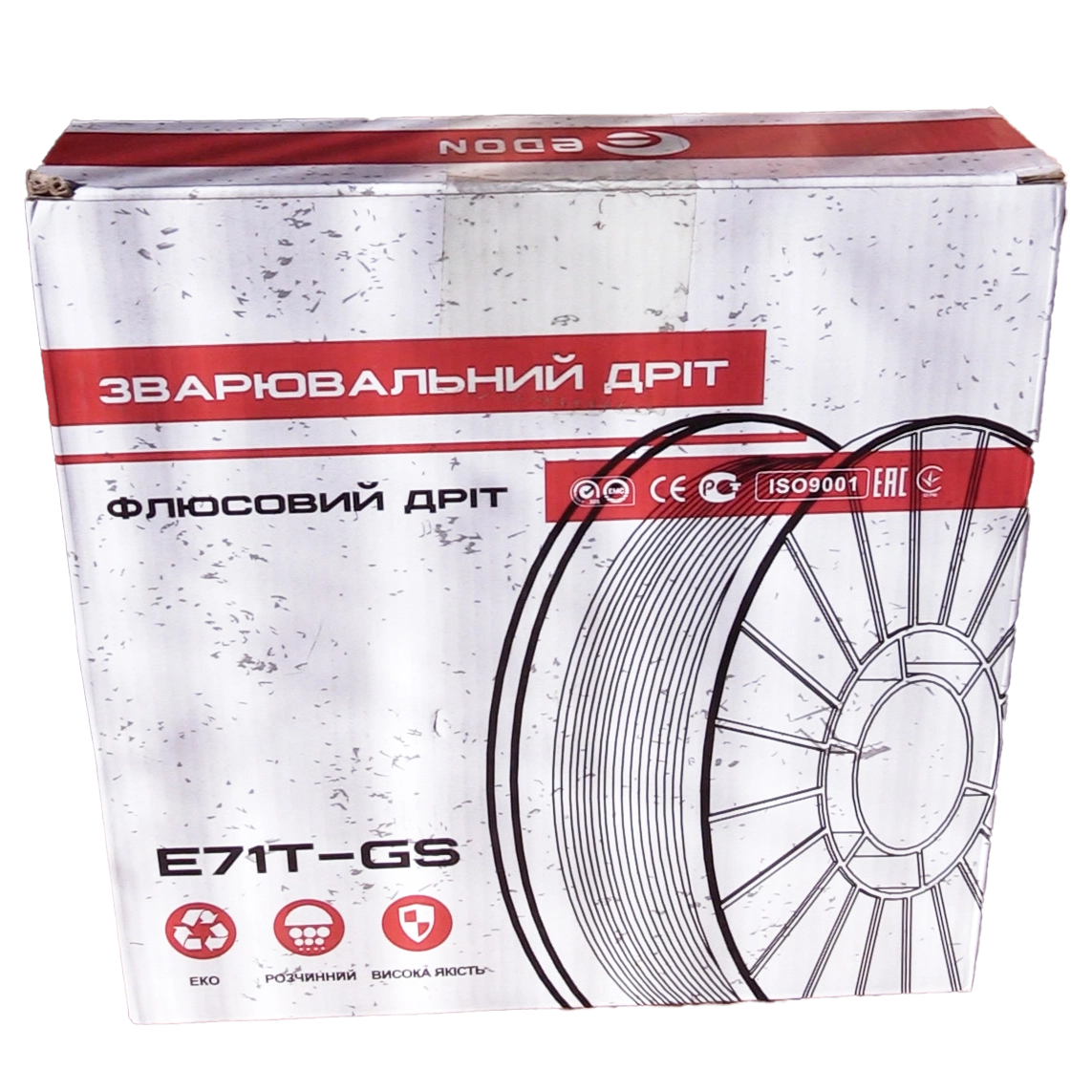 Флюсовий зварювальний дріт для зварювання без газу 0,8 мм 5 кг EDON