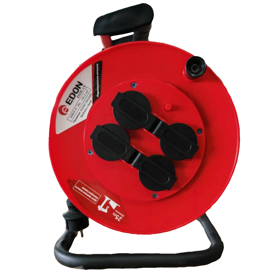 Подовжувач на котушці Edon ED25-1,5 ED50-1,5 (Переноска) 25м, 50м
