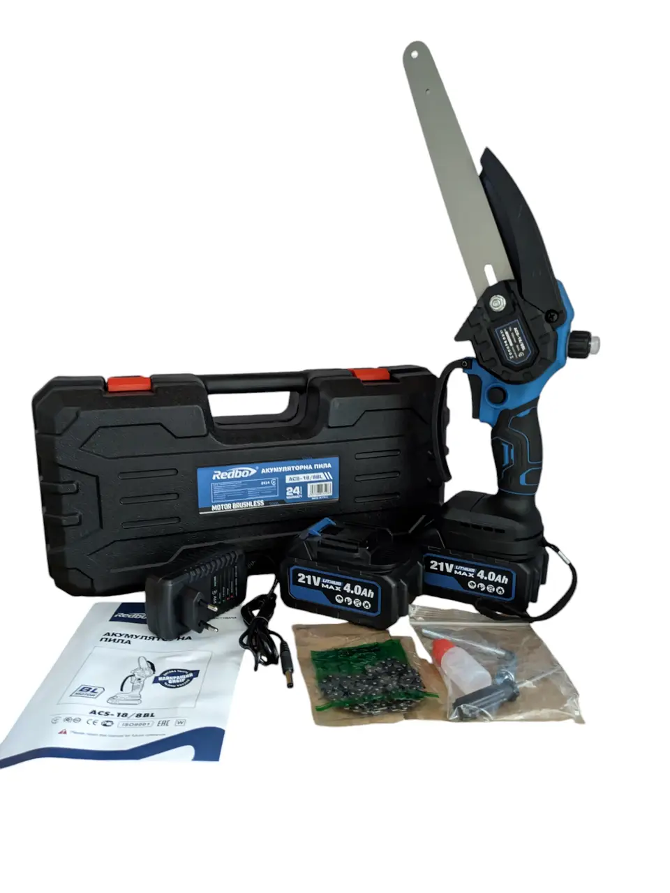 Акумуляторна ланцюгова пилка REDBO ACS -18/8 BL - Зображення 2
