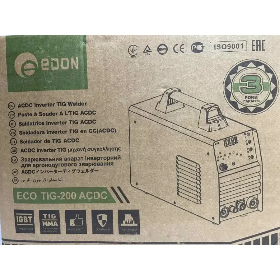 Зварювальний інвертор EDON ECO TIG-200ACDC - Зображення 6