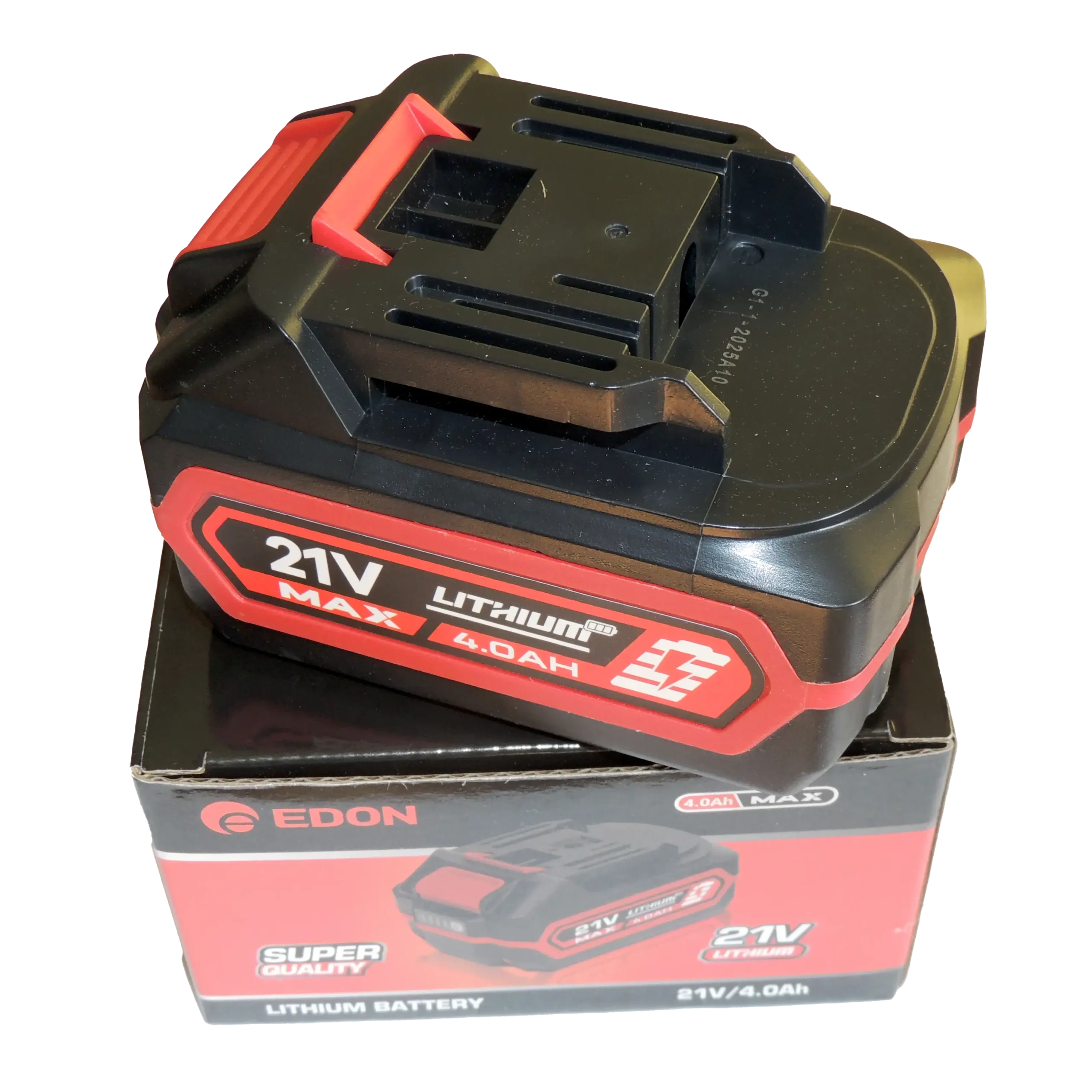 Аккумулятор EDON 21В 4.0А·ч с индикатором заряда (аналог Makita LXT, красочная упаковка)